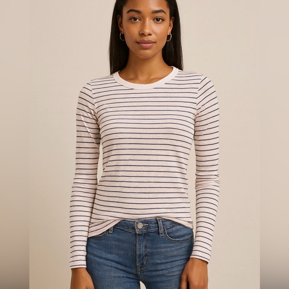 Vince Striped Long Sleeve Top